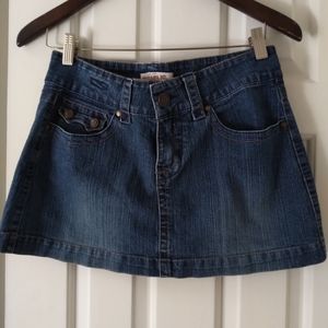 Trade mark hidráulic jeans skirt